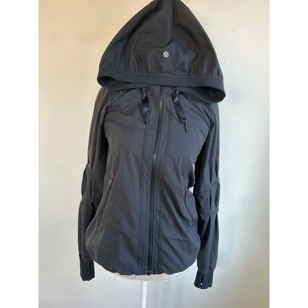 Lululemon Hooded Jacket 4 Full Zip Windbreaker Lightweight Running Women